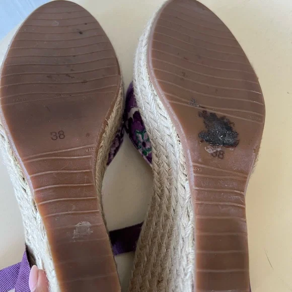 Burberry Wedge Wrap Sandals - Picture 6 of 8